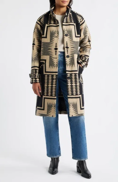 Pendleton Timberline Virgin Wool Blend Blanket Coat In Multi