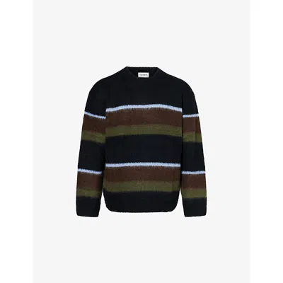 Carhartt Mens Sundling Palisander Merton Striped Knitted Jumper In Multi