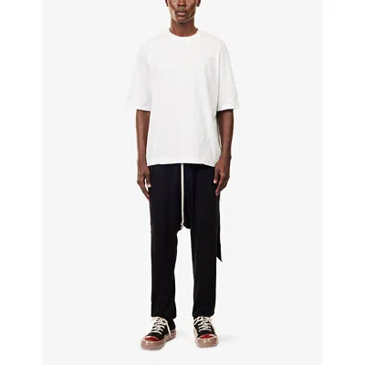 Rick Owens Drkshdw Mens Milk Walrus Webb-strap Cotton T-shirt In White