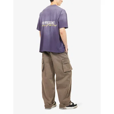 Represent Plum Faded T-shirt With Logo In Purple