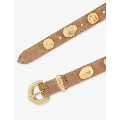 Amanu Womens Sand Vaal Leather Belt In Brown