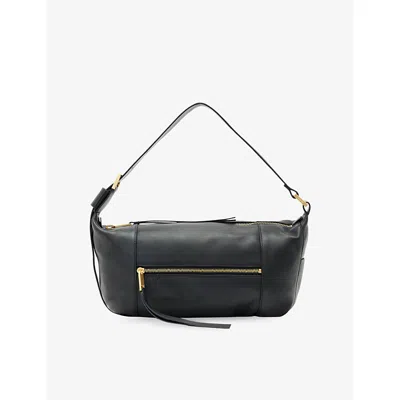 Allsaints Womens Black Vega Mini Leather Shoulder Bag