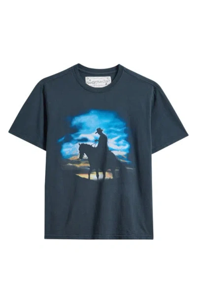 One Of These Days Harvest Moon Graphic T-shirt In Black