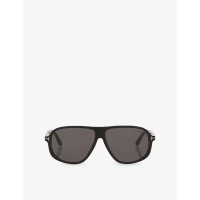 Tom Ford Womens Black Tr001983 Guillaume Square-frame Acetate Sunglasses In Black