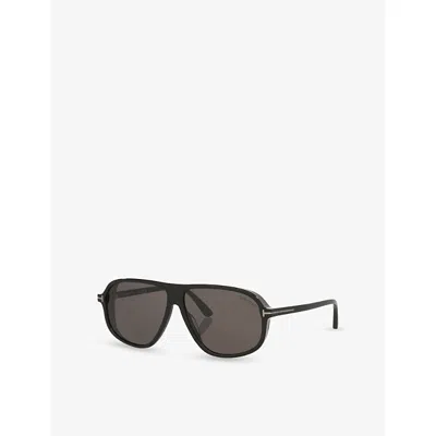 Tom Ford Womens Black Tr001983 Guillaume Square-frame Acetate Sunglasses In Black
