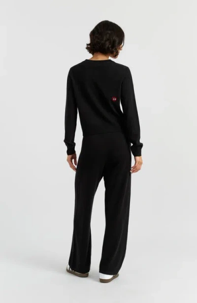 Chinti & Parker X Peanuts Button-up Cardigan In Black