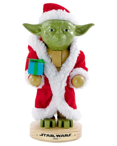 Kurt Adler 9-inch Yoda In Santa Robe Nutcracker In Multi