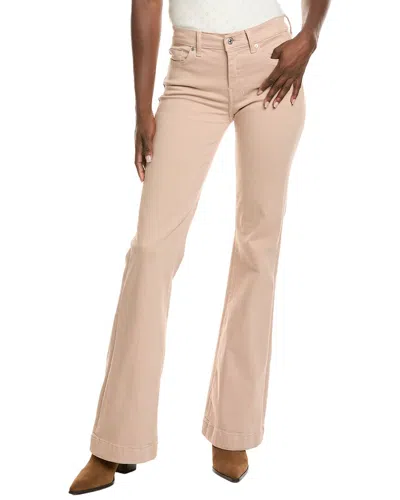 7 For All Mankind Dojo Sandcastle Flare Leg Trouser In Neutral