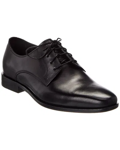 Curatore Plain Toe Leather Oxford In Black