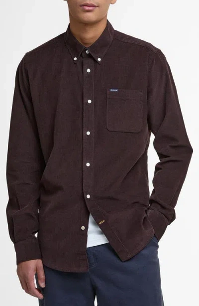 Barbour Ramsey Tailored Fit Corduroy Button-down Shirt In Brown