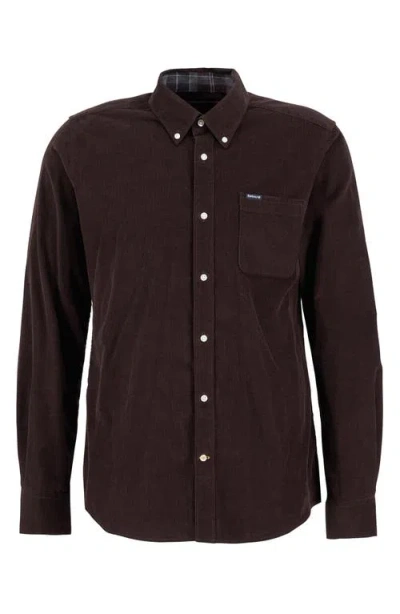Barbour Ramsey Tailored Fit Corduroy Button-down Shirt In Brown