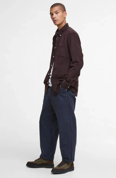 Barbour Ramsey Tailored Fit Corduroy Button-down Shirt In Brown