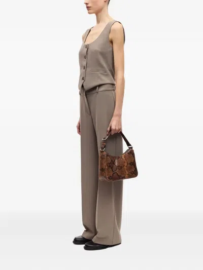 Samsoe & Samsoe Button Sleeveless Vest In Gray