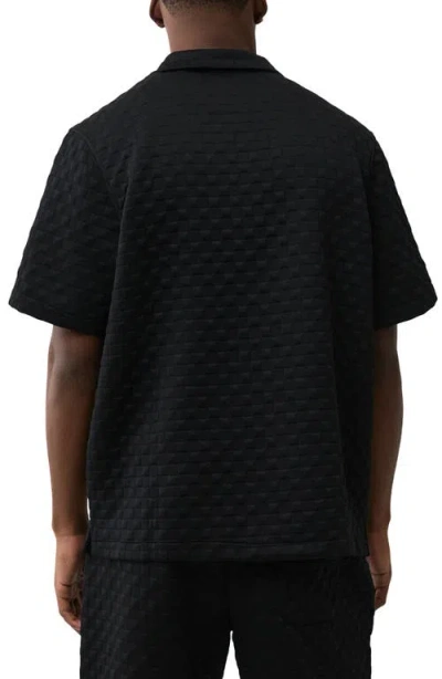 True Religion Check Camp Shirt In Black