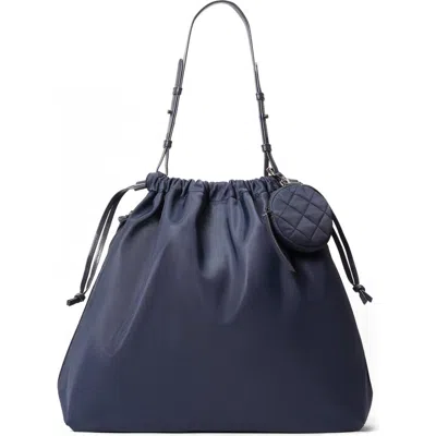 Mz Wallace Waverly Nylon Shoulder Bag In Silver