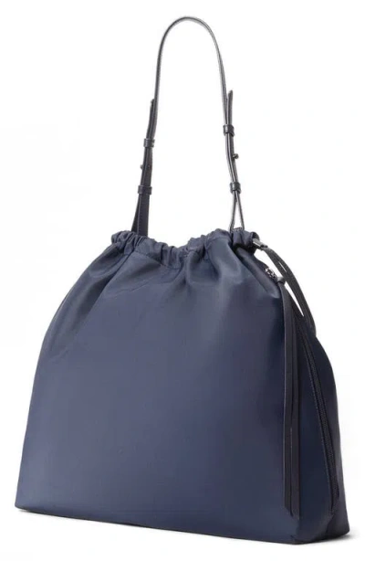 Mz Wallace Waverly Nylon Shoulder Bag In Silver