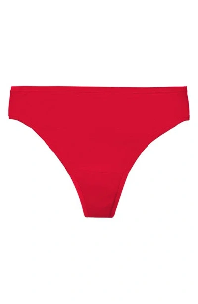 Natori Women's Bliss Bare Cotton Thong Underwear 771346 In Red