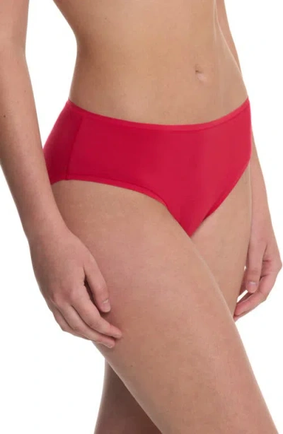 Natori Women's Bliss Bare Cotton Hipster Underwear 774346 In Red