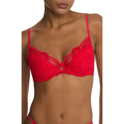 Natori Fleur Lightly Lined Underwire Bra In Red