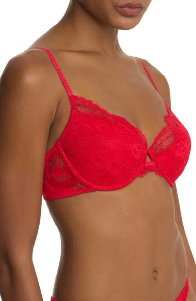 Natori Fleur Lightly Lined Underwire Bra In Red