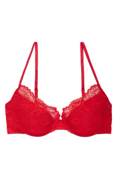 Natori Fleur Lightly Lined Underwire Bra In Red