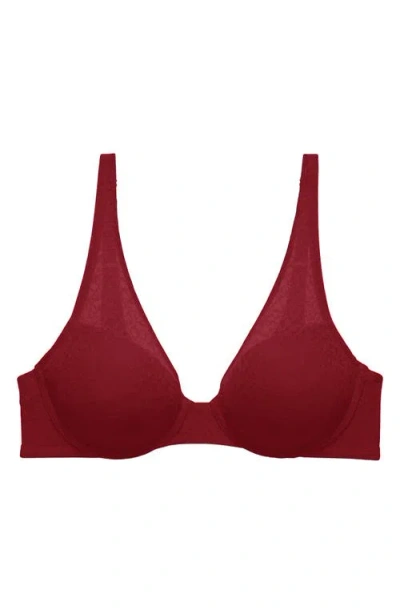 Natori Pretty Smooth Full Fit Smoothing T-shirt Bra In Red