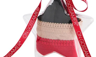 On Gossamer 3-pack Sheer Mesh Bikinis In Multi