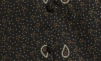 Bobeau Ruffle Trim Crop Button-up Shirt In Black