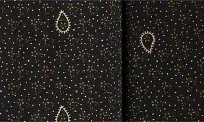 Bobeau Allover Print Wide Leg Pants In Black