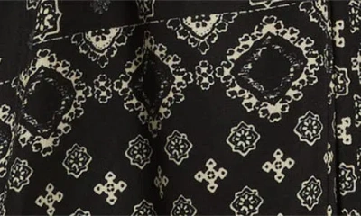 Bobeau Paisley Print Long Sleeve Woven Shirt In Multi