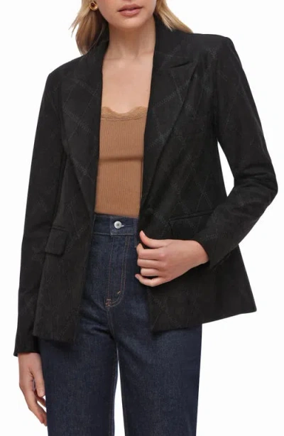 Bagatelle Faux Suede Blazer In Black