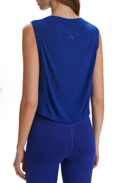 Varley Nate Seamless Crop Tank In Blue