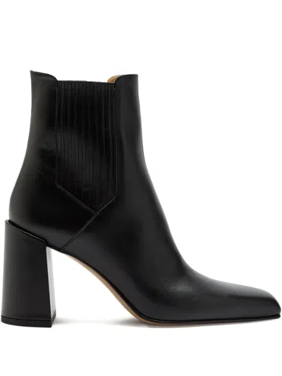 Gabriela Hearst Luke 70 Leather Ankle Boots In Black