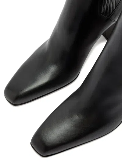 Gabriela Hearst Luke 70 Leather Ankle Boots In Black