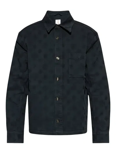 Casablanca Monogram-embossed Overshirt In Black