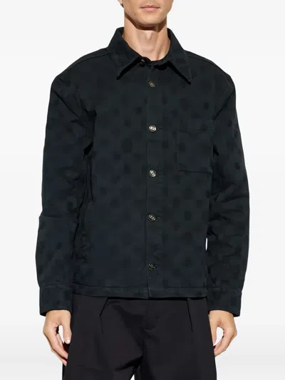 Casablanca Monogram-embossed Overshirt In Black