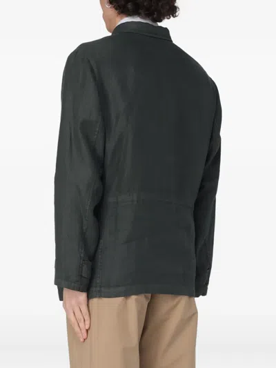 Boglioli Utility Jacket Featuring Four Pockets In Green