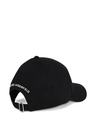 Karl Lagerfeld Ikon Baseball Cap In Black