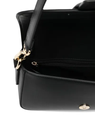 Lacoste Logo-appliqué Flap Bag In Black