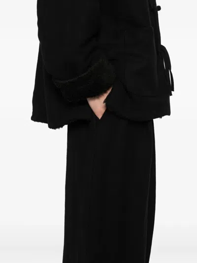 Uma Wang Pleated Wide-leg Trousers In Black