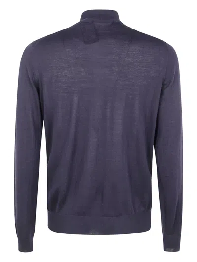 Filippo De Laurentiis Mock Turtle Neck Sweater Clothing In Blue