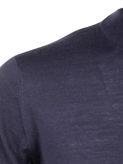 Filippo De Laurentiis Mock Turtle Neck Sweater Clothing In Blue