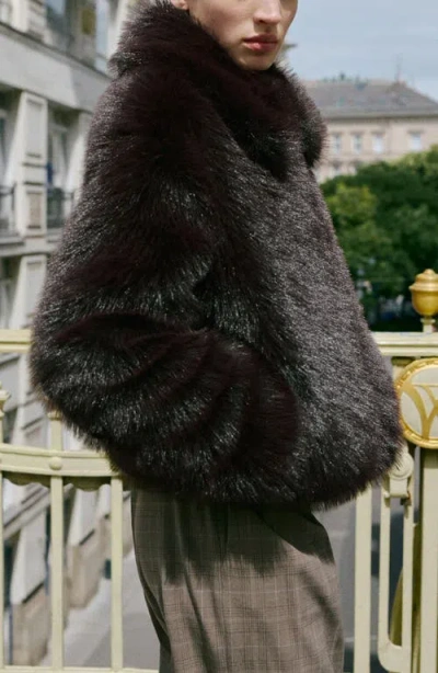 Mango Women's Faux Fur Collar Jacket In Brown