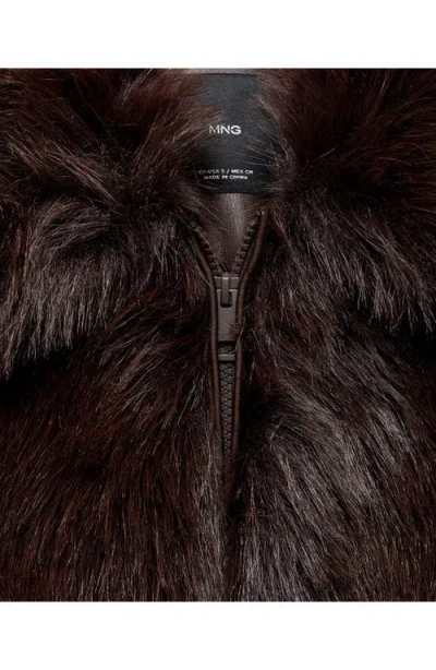 Mango Women's Faux Fur Collar Jacket In Brown