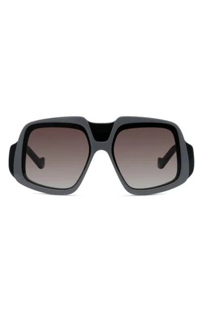 Loewe Anagram 61mm Gradient Geometric Sunglasses In Black