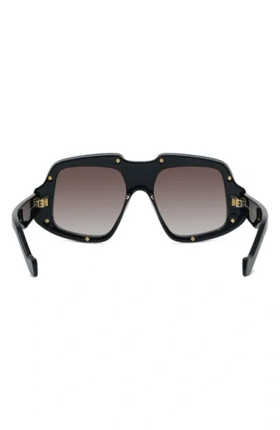 Loewe Anagram 61mm Gradient Geometric Sunglasses In Black