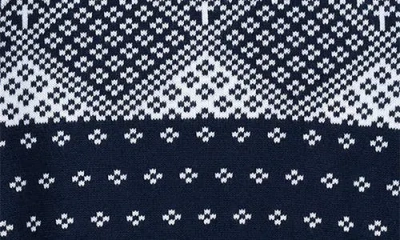 Brooks Brothers Kids' Fair Isle Cotton Crewneck Sweater In Blue