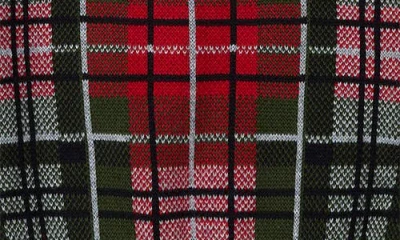 Brooks Brothers Kids' Plaid Cotton Crewneck Sweater In Red