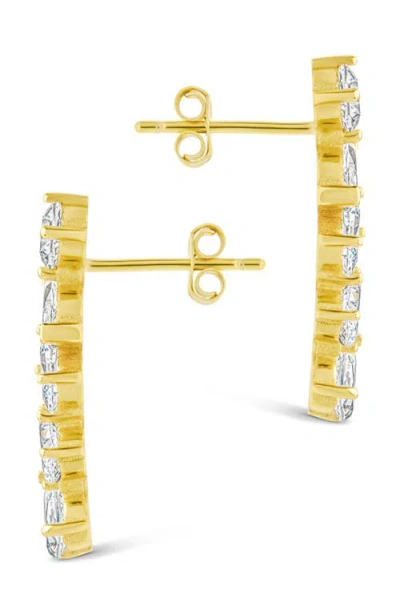 Sterling Forever Blythlyn Cubic Zirconia Drop Earrings In Gold