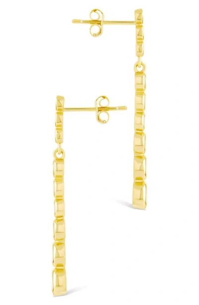 Sterling Forever Ianthe Brillient Cubic Zirconia Drop Earrings In Gold